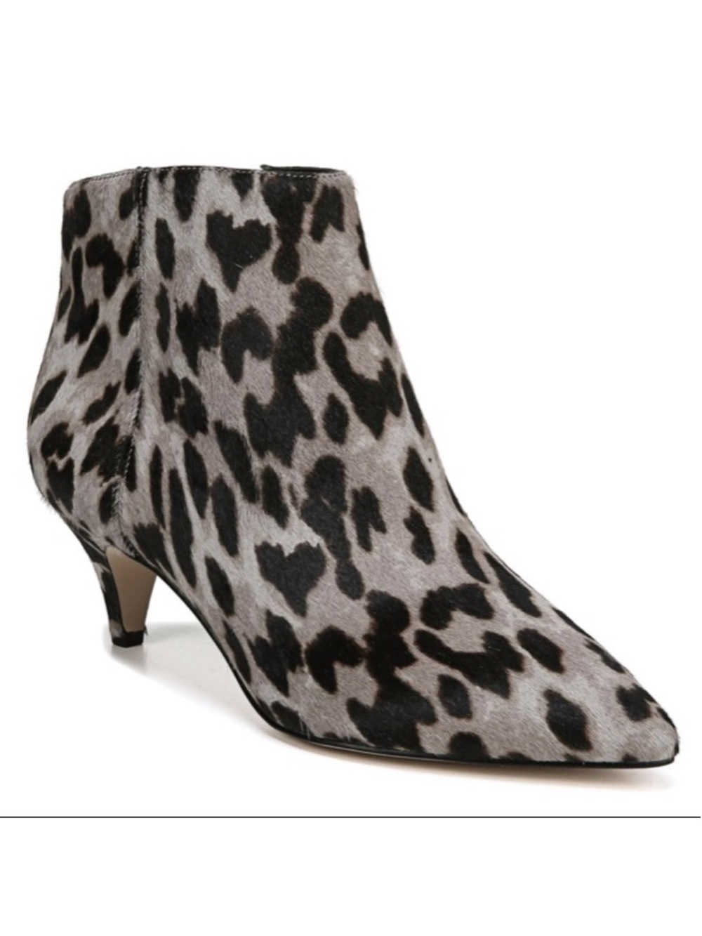 Sam Edelman Kinzey Pointy Toe Bootie Grey Leopard Women’s Size 6.5